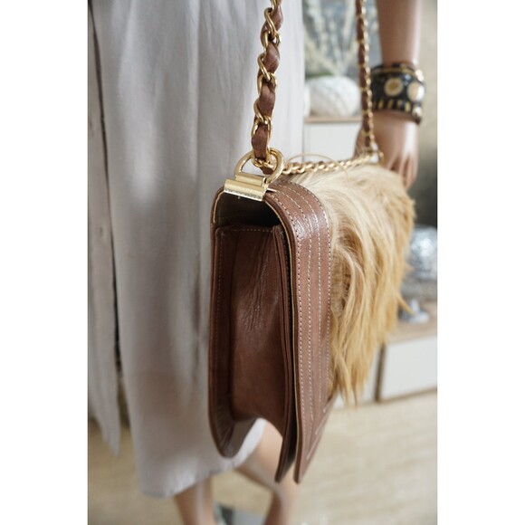Moroccan Goat Hide Leather Shoulder Bag: Bohemian Purse - Picture 5 of 10